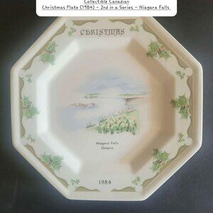 Collectible Canadian Christmas Plate (1984) - Niagara Falls